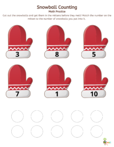 Snowball Counting Worksheet