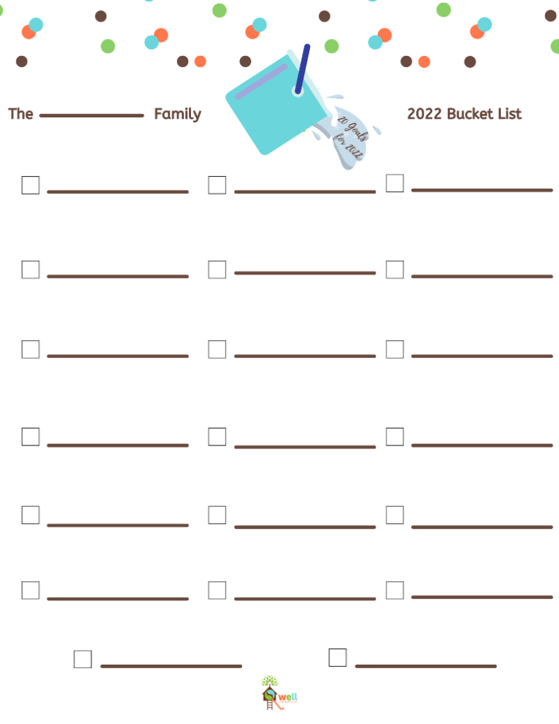 2022 Family Bucket List